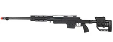 Well Airsoft Mb4411 Bolt Action Sniper Rifle W/ Fluted Barrel - Black Airsoft Gu