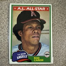 1981 Topps #100 Rod Carew Angels HOF