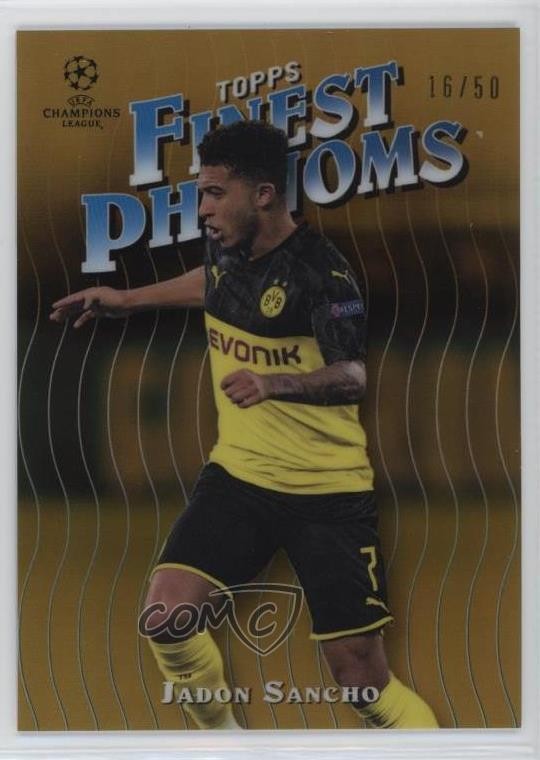 2019 Finest UEFA Champions League Phenoms Gold Refractor 16/50 Jadon Sancho 1gt