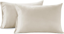 100 Organic Cotton King Size Pillow Cases Set of 2 20''X36'' Pillow Cases Kin