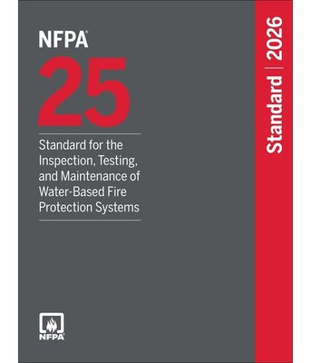 NFPA 25, Standard for the Inspection, Testing, and Maintenance of 2026 PB USPS