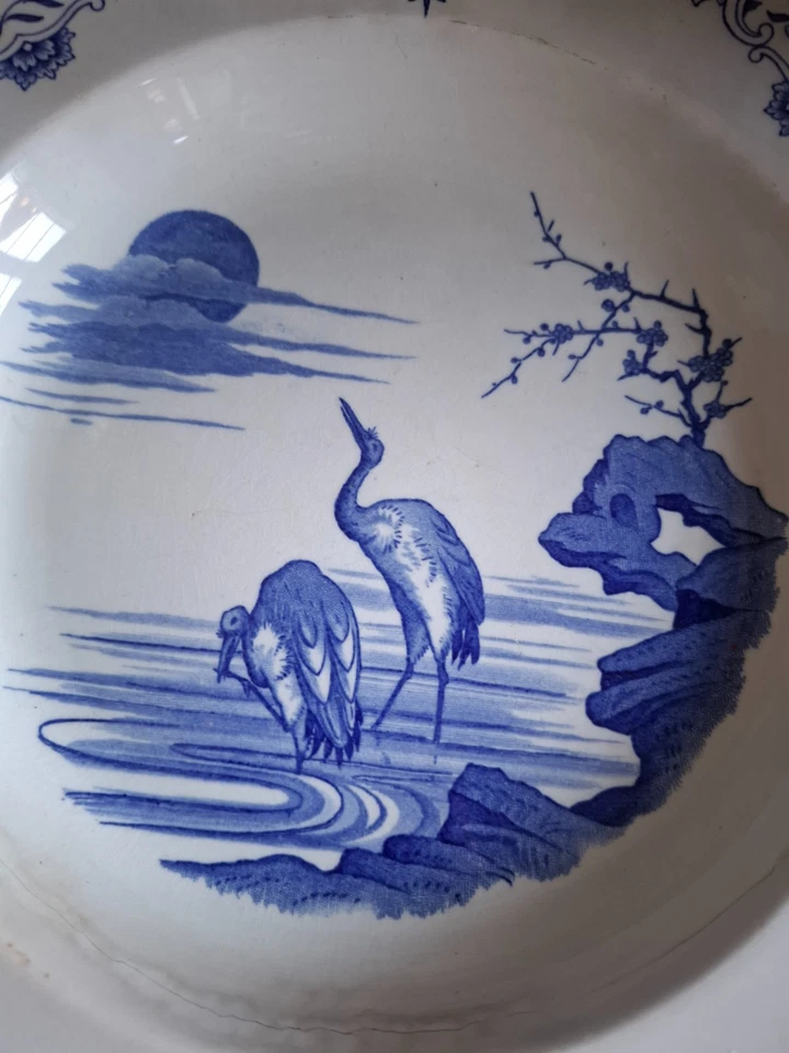 3 anciennes assiettes creuses en faience GIEN CHARDONS et autre - Photo 4/4