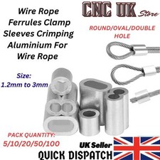 Aluminium Wire Cable Ferrules Round/Oval/Double Hole Crimping Sleeve 1-3mm UK