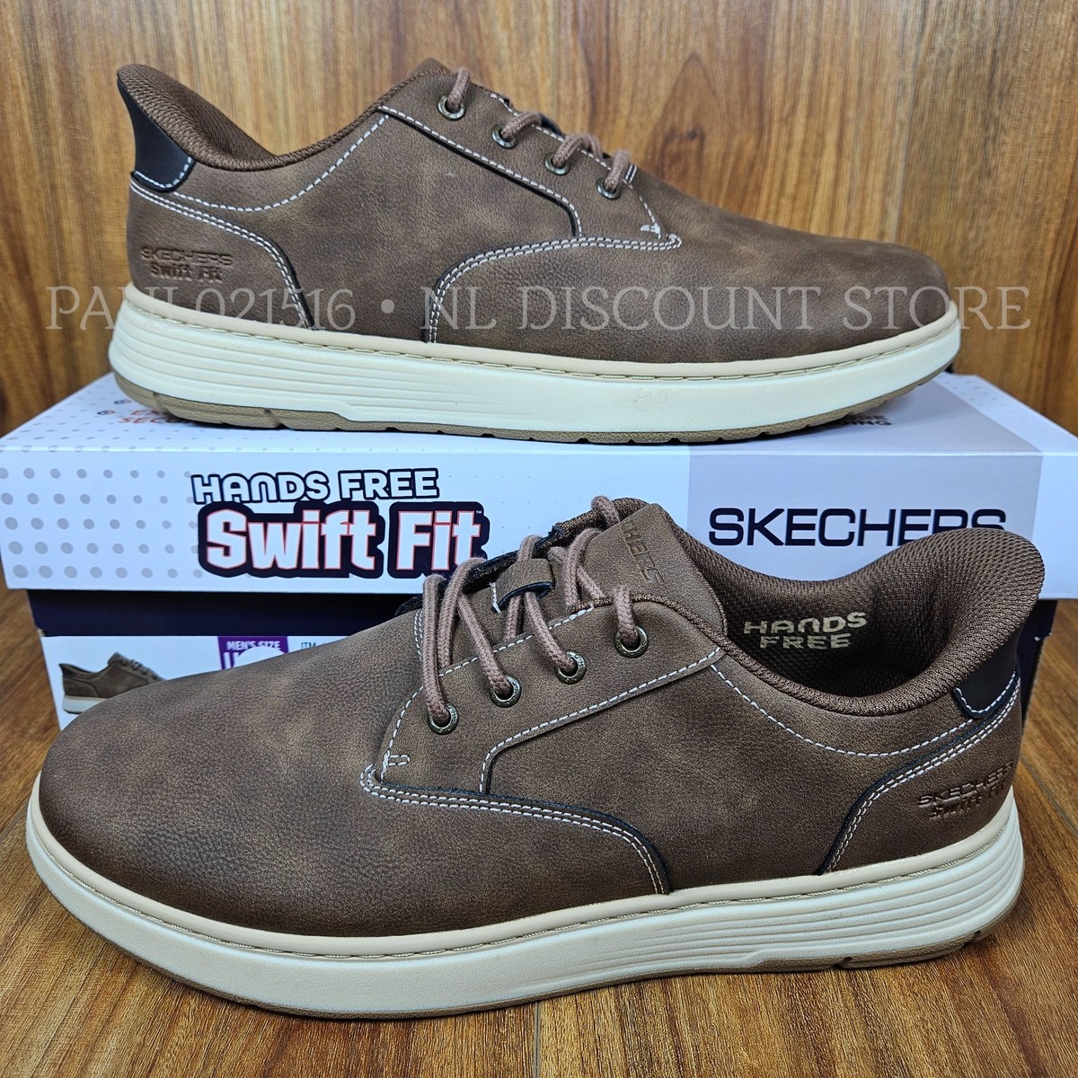 SKECHERS Men's Swift Fit Hands Free Relaxed Fit Memory Foam Casual