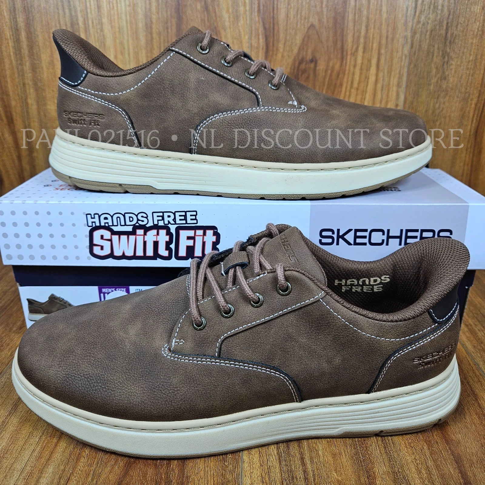 SKECHERS Men's Swift Fit Hands Free Relaxed Fit Memory Foam Casual Shoes ~ Brown
Opens in a new wind