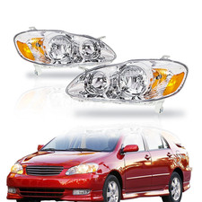 Labwork Headlights Assembly Replacement For Corolla 2003-2008 Headlamp Pair