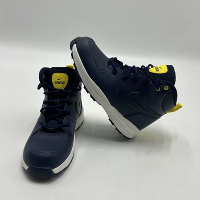 Nike Manoa LTR  KIDS YOUTH Boots Obsidian White Opti Yellow Size 3Y BQ5372-401