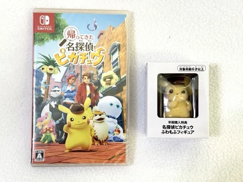 Japanese Detective Pikachu Returns -  Nintendo Switch Game & Figure - ⚠️ Read