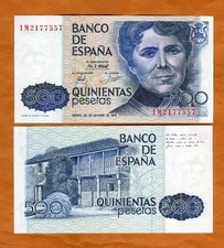 Spain, 500 pesetas, 1979, P-157 UNC Rosalía de Castro