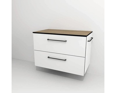 Waschtischunterschrank mit 2 Schubladen Devo Sonus 2.0 BxHxT 77x52x45 cm arctic 