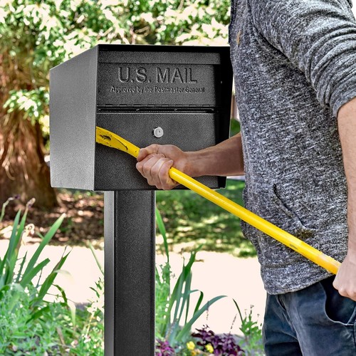 Large Locking Security Mailbox - USPS Approved Black Mail Manager Solution - Picture 5 of 12