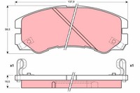 Bremsbelagsatz Scheibenbremse Trw GDB1186 FüR Isuzu Monterey Opel Trooper M92 2