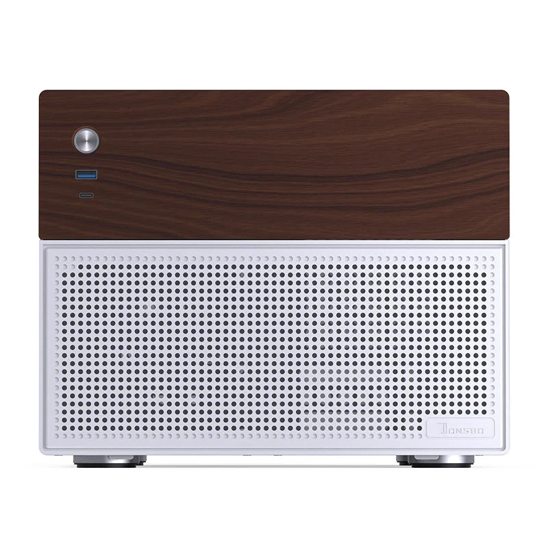 Mini NAS Case M-ATX motherboard walnut wood trim division structure120mm*1 fan - Image 2 of 4