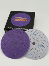 AIKOO 6" Hook & Loop Ceramic Multi-hole Sanding Discs Orbital DA Sanders Paper