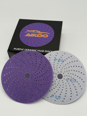 AIKOO 6'' Hook & Loop Ceramic Multi-hole Sanding Discs Orbital DA Sanders Paper