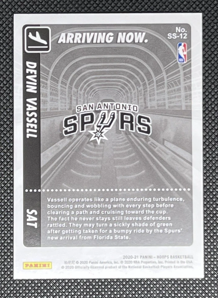 2020-21 Panini NBA Hoops Arriving Now Devin Vassell RC #SS-12 Spurs Rookie - Image 2 of 2