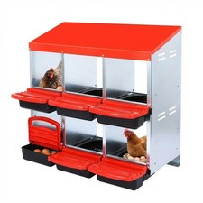 Chicken Nesting Boxes, Heavy-Duty 8-Compartment Metal Chicken Nesting Box
