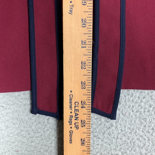 J.Crew Schleife Bluse Top Damen 4 burgunderrot/marine Borte Tie Neck 365 Krepp Neu mit Etikett $ 90 - Bild 11 von 14