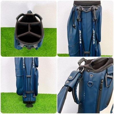 MIURA GIKEN White / Navy stand bag golf carry caddy bag rare japan