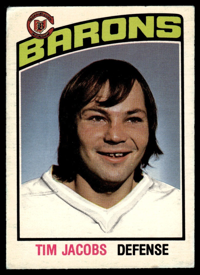 1976-77 O-Pee-Chee VTG OPC Rookie Tim Jacobs Rookie Cleveland Barons #370