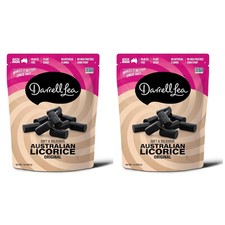 Darrell Lea Soft Australian Licorice, Original Black Flavor, 7 Ounce Bag (2-Pack