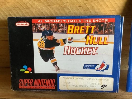 New ListingBRETT HULL HOCKEY AL MICHAELS BOXED MANUAL WORKING - SNES SUPER NINTENDO