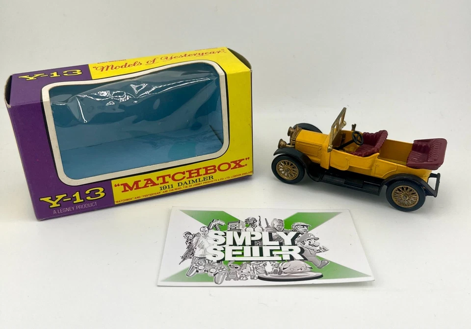 ⚡ Matchbox Y13 Models of Yesteryear - 1911 Daimler in OVP Vintage ⚡ - Bild 2 von 4