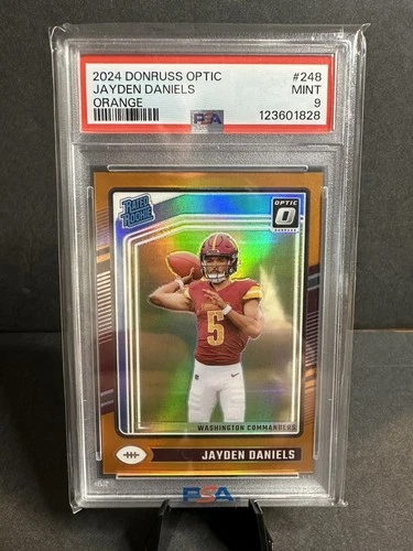 2024 Panini Donruss Optic Rated Rookie #248 Jayden Daniels Orange #/249 PSA 9 RC