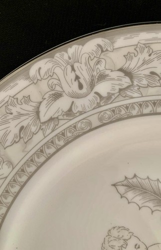 1997 ROYAL DOULTON Silver Trim #5309 Salad Plate 8" FOUR Christmas Plates Vtg - Picture 5 of 14