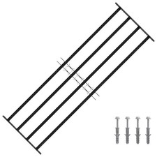 Window Grille Powder-Coated Steel Black  vidaXL