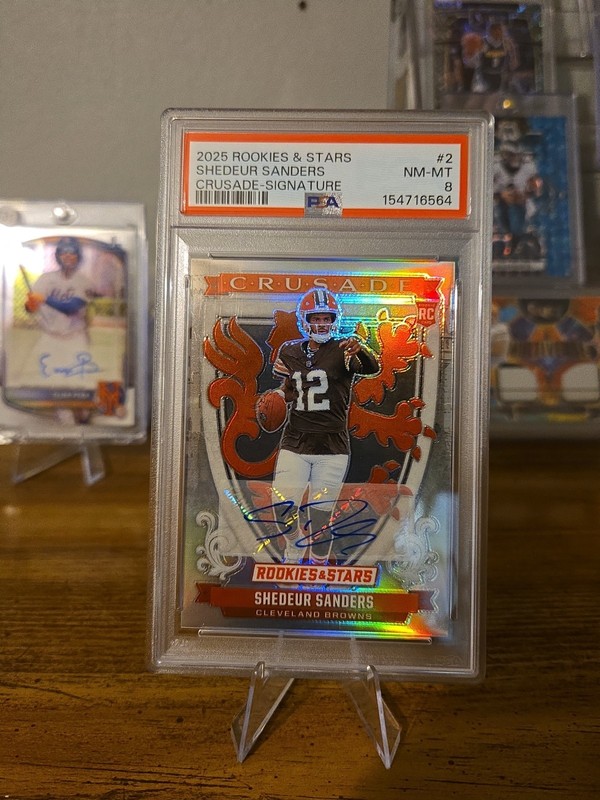 Sheduer Sanders Crusade Rookie Auto Holo 01/99!! PSA 8🔥 (Pop 1, 1st On Print)