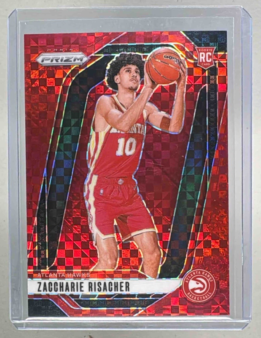 Zaccharie Risacher 2024 Panini Prizm #265 Red Power Rookie RC /75