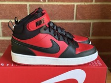 New Nike Court Borough Mid 2 Red Black Size 7Y Youth Sneakers Retro Shoes
