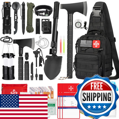 Rikojuxi Survival Kit 262Pcs Survival Gear And Supplies First Aid Kit Pouch And