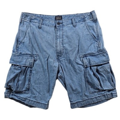 Levi's Denim Cargo Shorts Mens 36 Blue Jean Cotton Utility Casual VTG Y2K