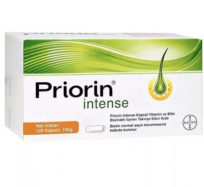 BAYER Priorin Intense Anti Hair Loss Treatment Herbal Capsules -120 Capsules