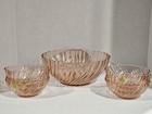 Vintage~Arcoroc~Rosaline~7-Piece Salad Set~Pink Swirl Glass~France~Original Box — photo 10