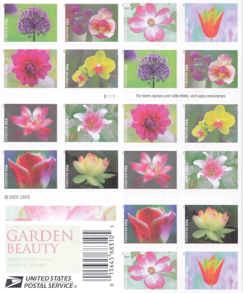 🌸 🌷USPS sheet /Booklet OF Forever Stamps Floral Retired Unused🪻🪴 - Image 2 of 4