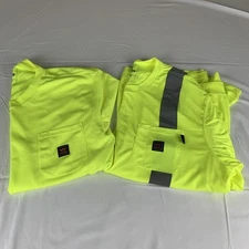 Walls HI-VIS Mens 3XL Shirts~Lot of 2~1 Short Sleeve~1 Long Sleeve ANSI 2~NWOT