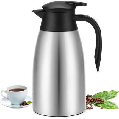 2L Isolierkanne Edelstahl Thermoskanne Kaffeekanne Thermo Teekanne Isolierflasch