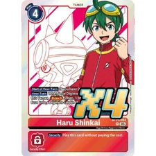 4X Haru Shinkai BT21-084 Rare World Convergence NM Digimon Card Game
