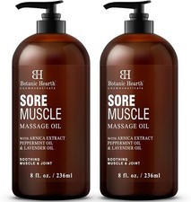 2 Pack 8 fl oz Mejor Aceite Masaje Natural Para Cuerpo Calentamiento Y Relajante