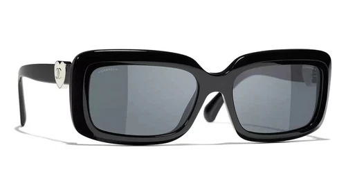 Chanel Sunglasses 5520-A 501/S4 Black Shades Grey lens Women Eyewear 56-17-140
