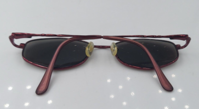 Vintage Seiko T072 Burgundy Oval Titanium Sunglasses Japan  display picture 2