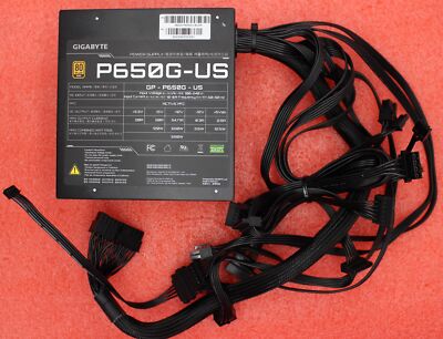 GP-P650G-US - Gigabyte 650W 80 PLUS Gold Power Supply for sale 