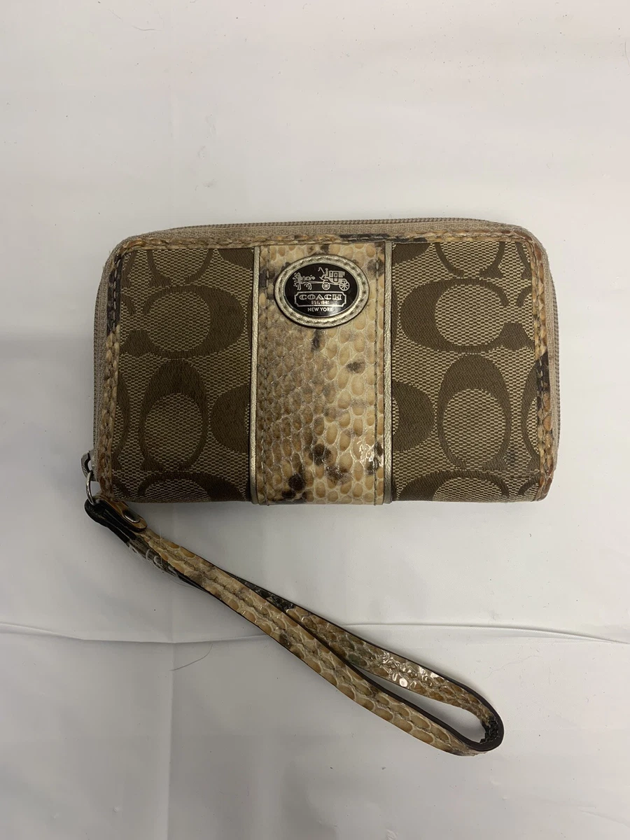 Coach snake print wristlet Outlet