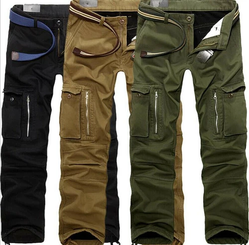 Herren Fleecefutter Arbeitshosen Warm Thermohose Freizeit Cargo Winter Hose DE!! - Bild 2 von 18