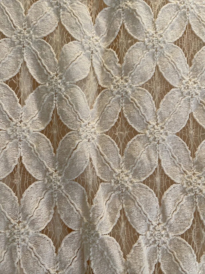 Girls Xhilaration Target Crochet Lace Dress Cream Lined 3/4 Sleeve Large 10-12 - Image 2 of 4