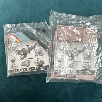 KFC Superman Toys x 2 - Neu in Packung - Wall Smasher und Image Spinner 