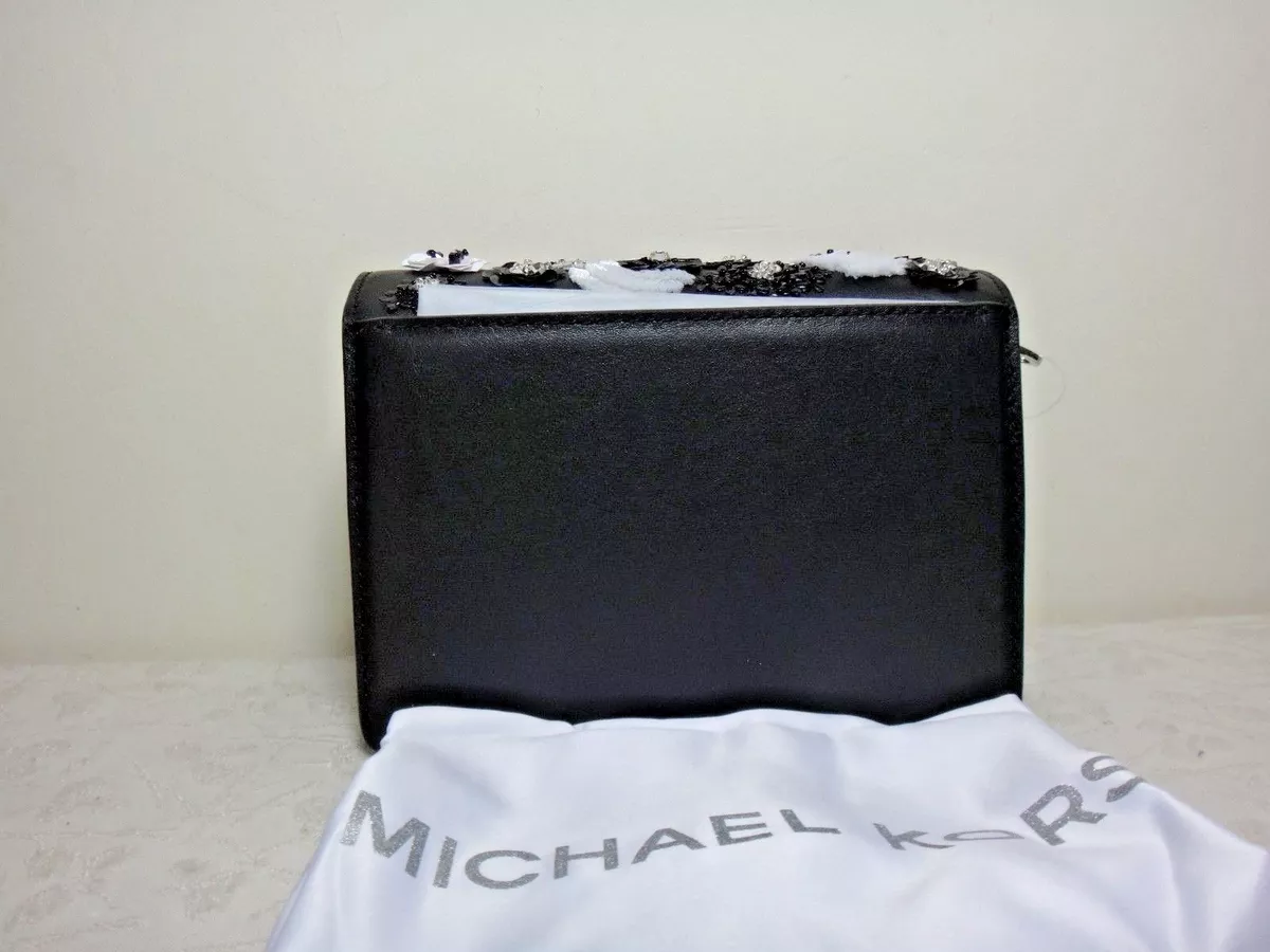Michael kors jade floral deals sequined leather clutch
